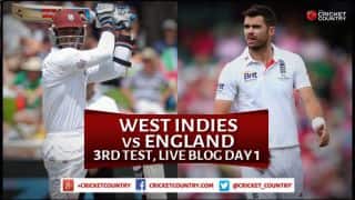 Live Cricket Score West Indies vs England 2015, 3rd Test at Barbados Day 1: England 240/7 at stumps